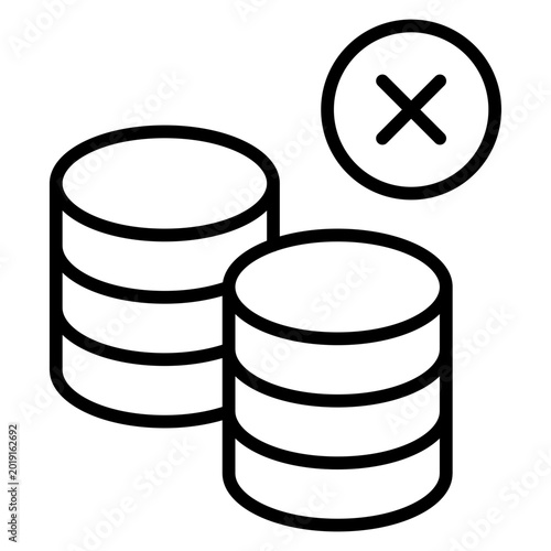 Tablou pe pânză investment deterrence outline icon
