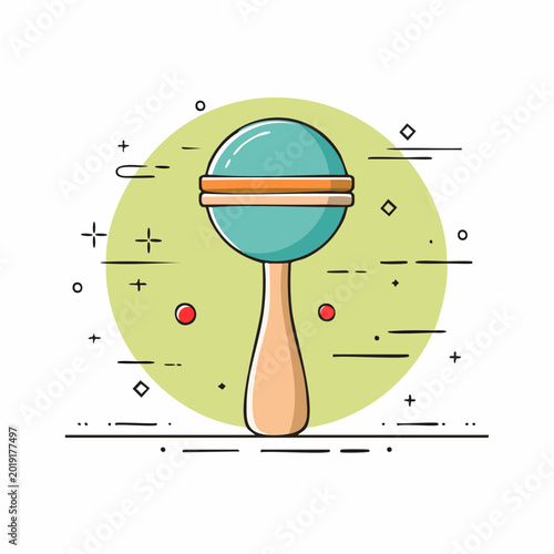 Baby Rattle Toy Icon