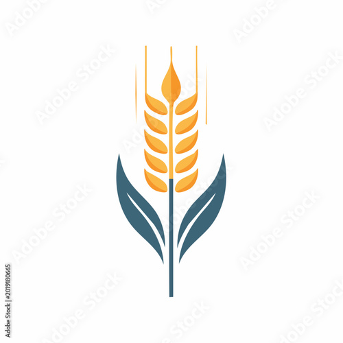Stylized Wheat Stalk Logo
