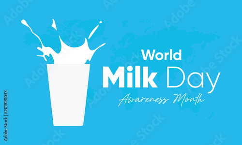 world milk day awareness poster, world milk day logo, world milk day