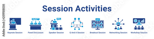 Photography Session Activities Web Icon Banner and Collection