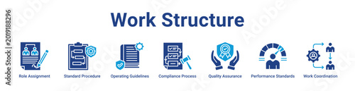 Work Structure Web Icon Banner and Collection