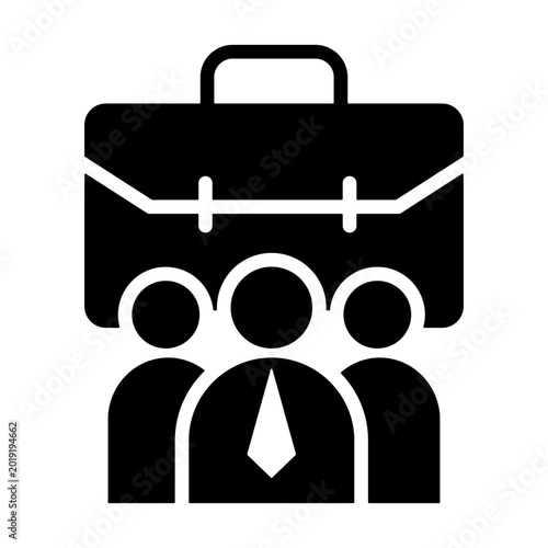 Career Fair Icon - Solid Black