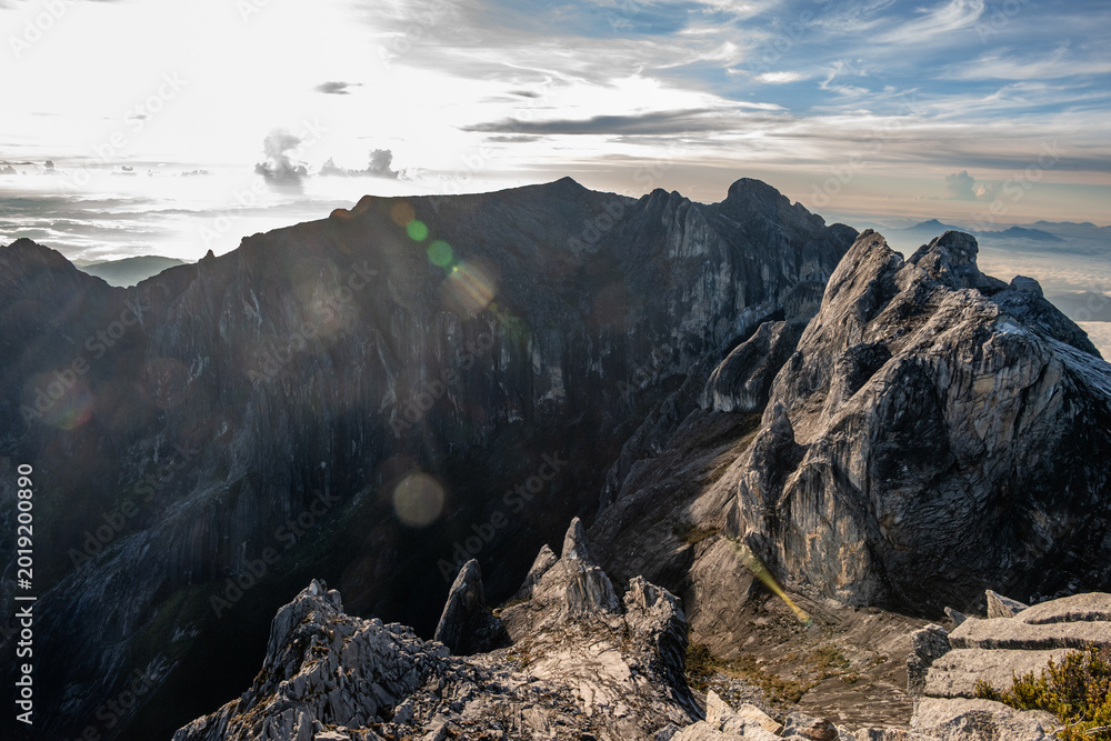 Wall Mural The landscape of the Low's Gully a 1,800 m deep gorge carved out by glaciation on the north side of Mt