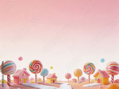Microscopic Candy Kingdom Gradient Background