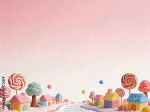 Microscopic Candy Kingdom Gradient Background