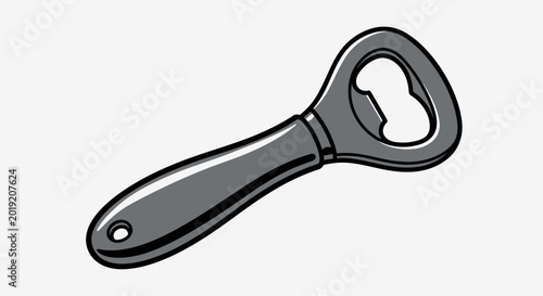 Bottle opener illustration isolated on white background for various uses