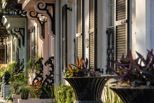 Street in historical Savannah, Georgia, USA, summer