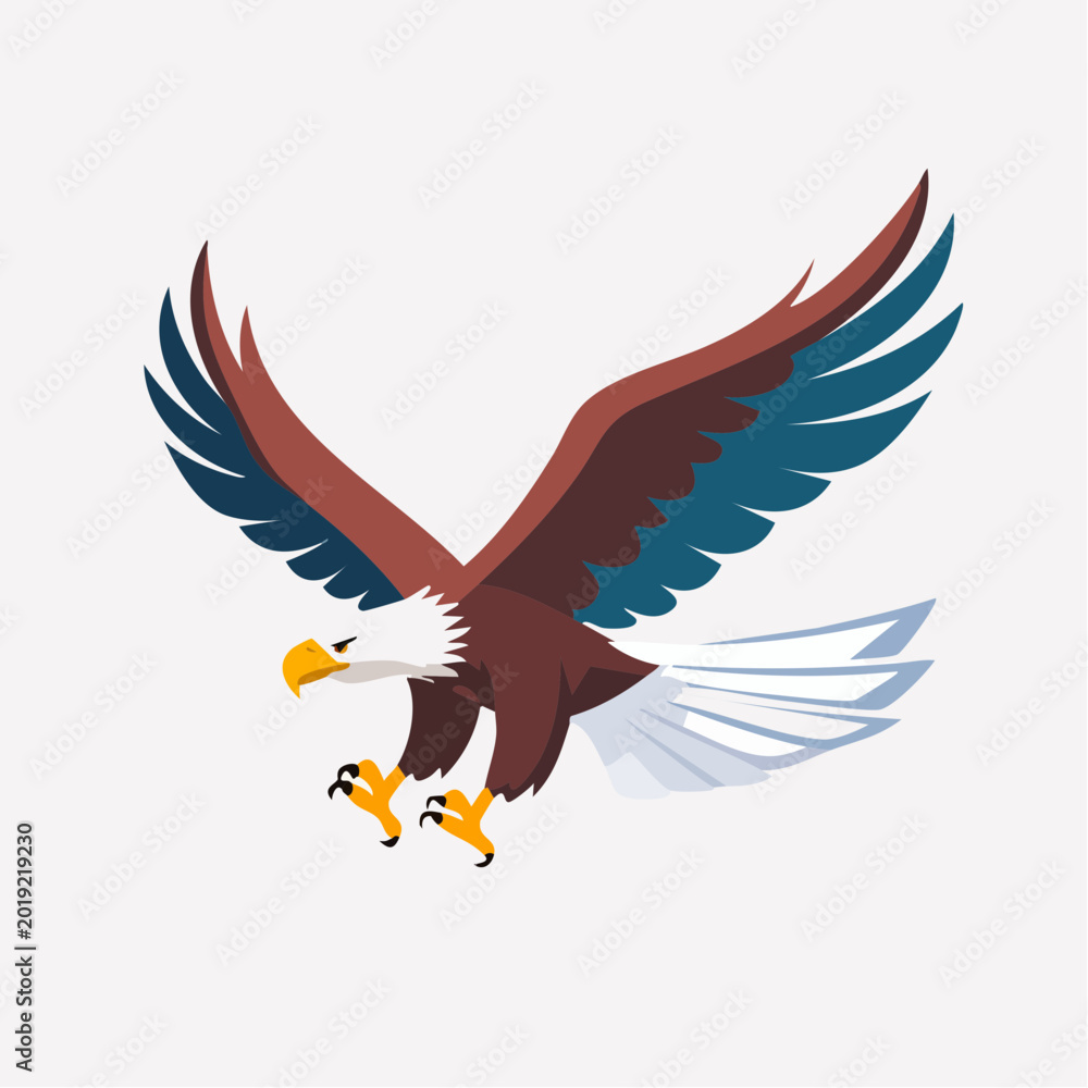 Obraz premium Stylized Eagle in Flight