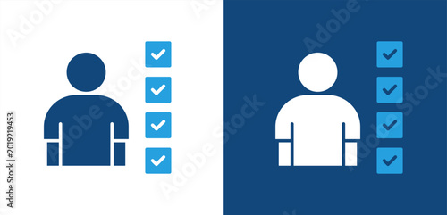 Foto Resume icon, with light and dark background.