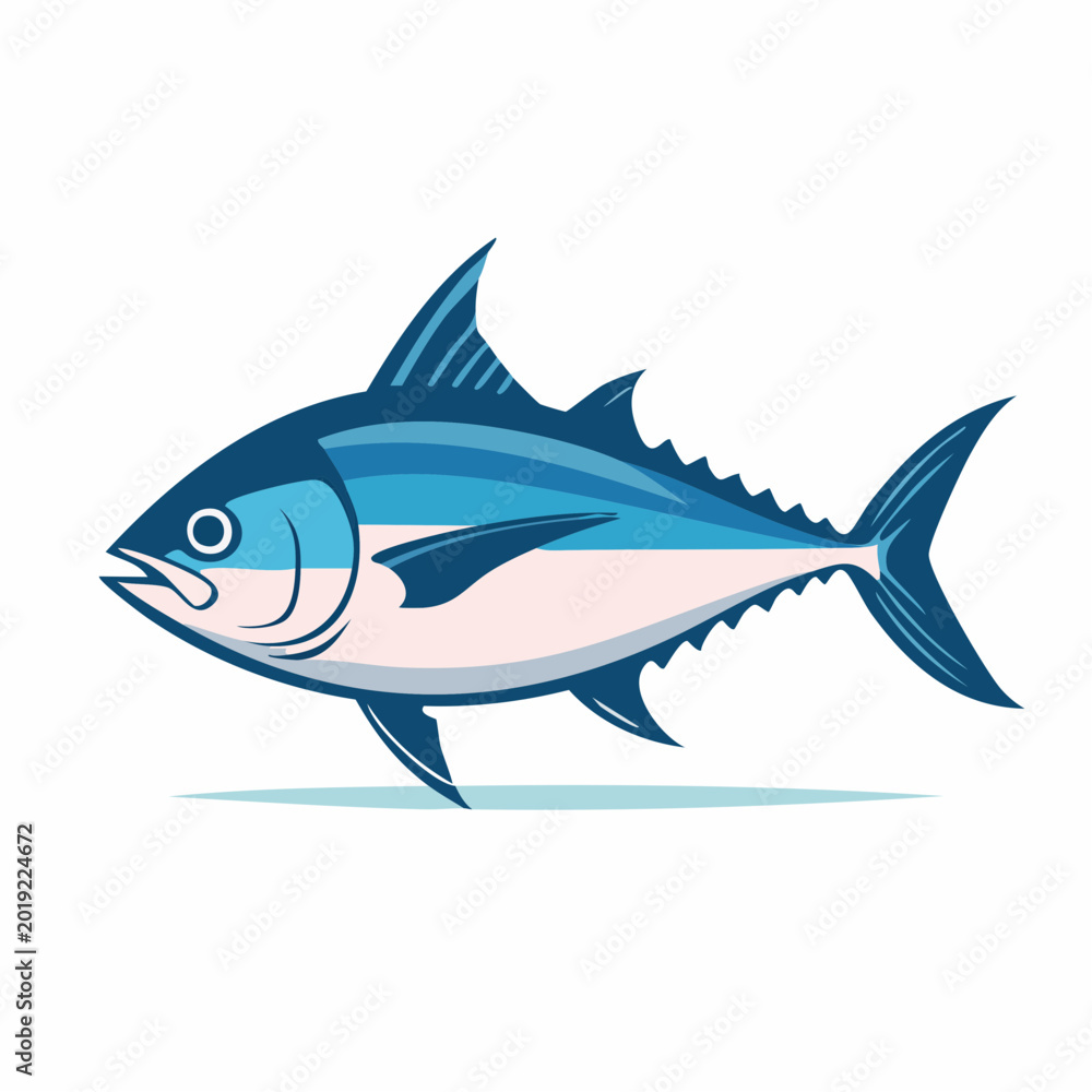Fototapeta premium Stylized Tuna Fish Illustration