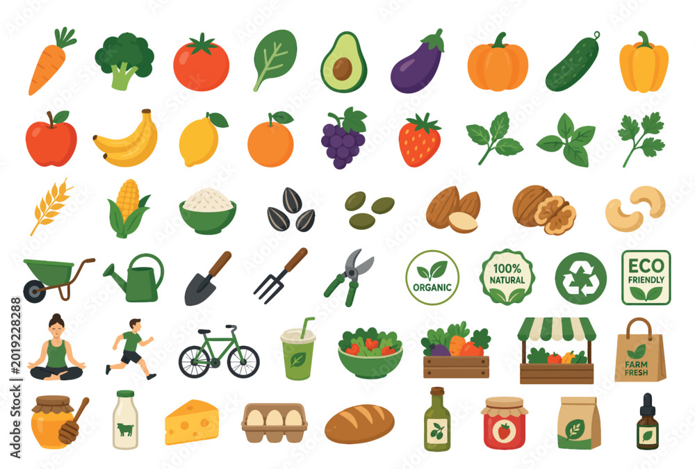 Obraz premium Variety of Fresh Organic Produce.