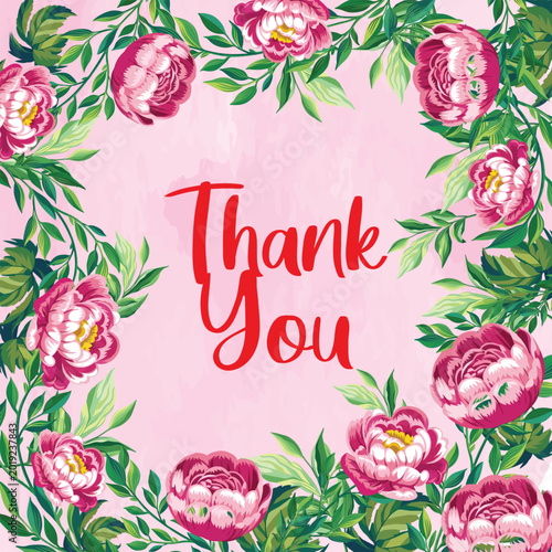 FLORAL THANK YOU CARD 