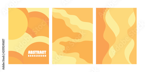 Abstract Organic Shapes with Warm Yellow Tones during Soft Light for Modern Backgrounds Vector Illustration