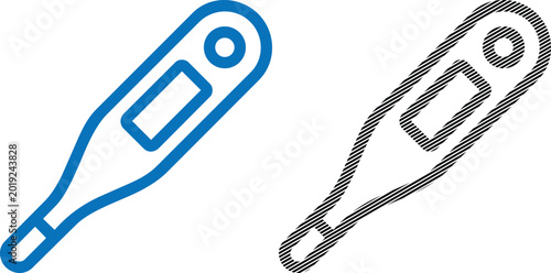 Tableau sur toile Medical thermometer vector illustration showing a device used for measuring body temperature