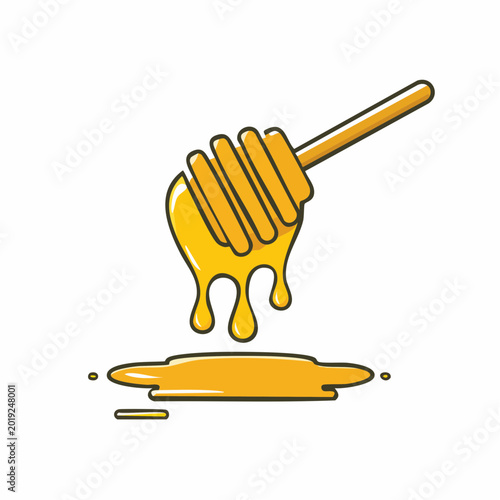 Honey Dipper with Dripping Honey