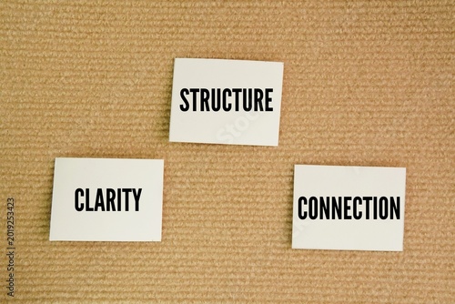 Photography Three word Clarity, structure, and connection are the foundation of effective communication and leadership, transforming information into action and trust