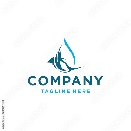 Free Download Marlin fishing logo vector illustration. Marlin vector logo. - GFXLoad