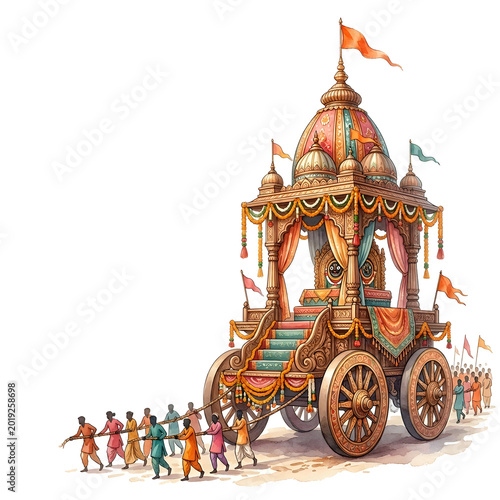 Rath yatra concept on background.