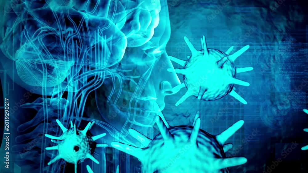 4K Ultra HD footage of a Hantavirus Orthohantavirus medical animation ...
