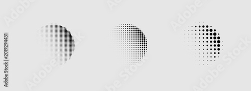 Fotografija Dotted halftone gradient elements with vintage comic effect