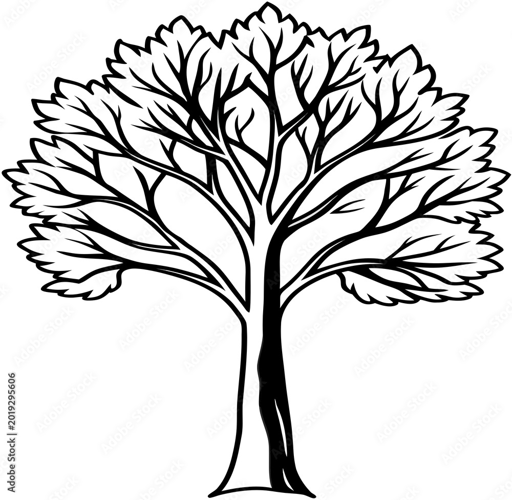 Obraz premium vector tree silhouette
