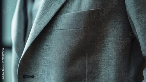 Sleeve of a gray suit generative ai