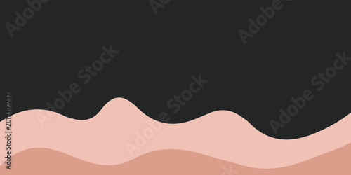 Canvastavla Pink layered hills in abstract landscape waves.