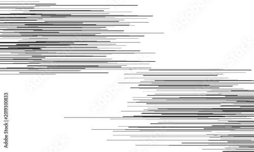 Horizontal motion speed lines for comic book illustration
