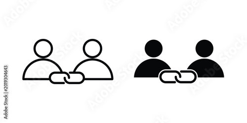 Foto Affiliate link icon Illustration set Eps10