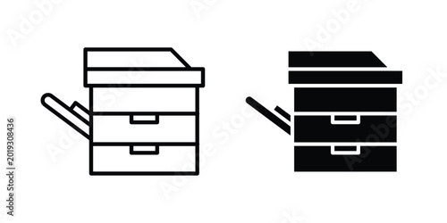 Canvas Print Copier icon Illustration set Eps10