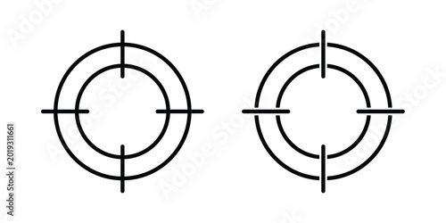 Gun target icon Illustration set Eps10