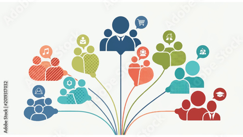 People connect teamwork community network.