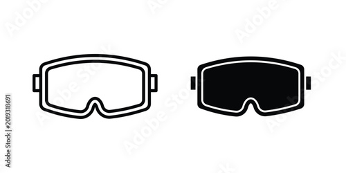 Snow Goggle icon Illustration set Eps10