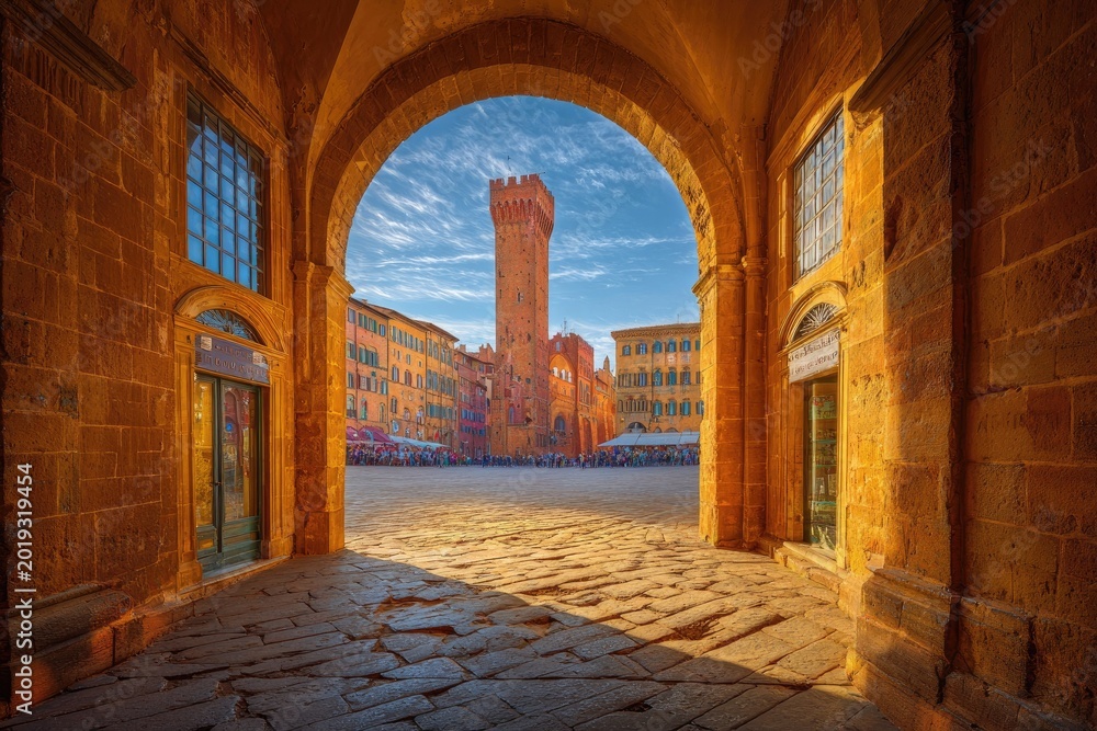 Fototapeta premium Piazza del Campo, Siena, Italy