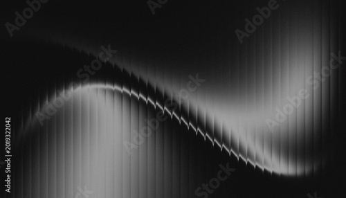 Schilderij op canvas Abstract black and white smooth gradient ribbed glass backgrounds