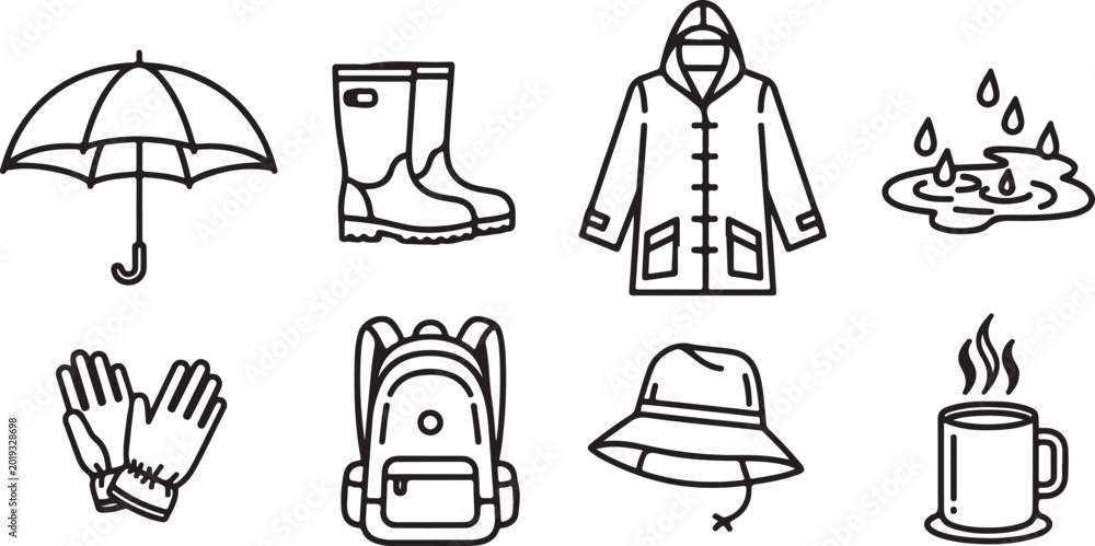 Obraz premium Isometric travel accessories set vector icon collection Vector
