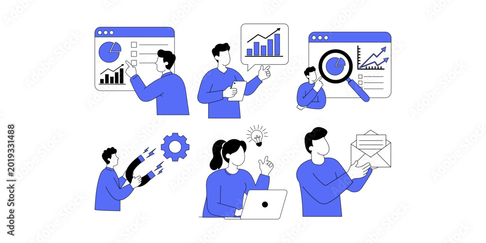Fototapeta premium Handrawn Business Illustration