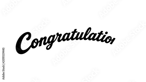 Congratulations Handwritten Script Animation ( 4K )