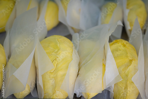 Durian, the king of fruits in Thailand with a sweet