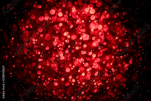 Blurred photo with red dots visible glittering, shining brightly look and feel luxurious