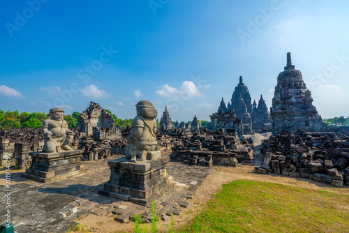 Prambanan Temple, a magnificent 9th-century Hindu temple complex in Yogyakarta, Indonesia. This UNESCO World Heritage Site is the largest Hindu temple compound in Indonesia, dedicated to the Trimurti.