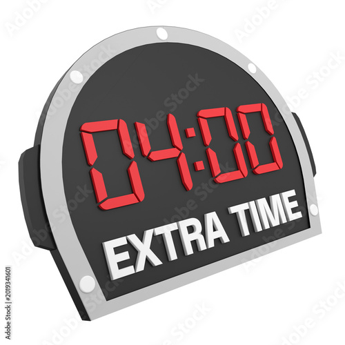 Extra Time 3D Illustration
