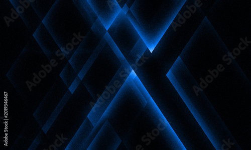 Schilderij op canvas Abstract futuristic background with blurry glowing neon transparent shapes