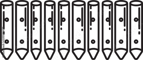 Tableau sur toile Black keyboard keys on white background vector icon set Vector