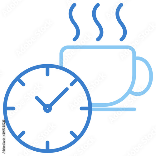 Coffee Break Dual Tone Outline Icon