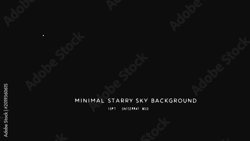 Canvastavla Minimal starry night sky with scattered white stars and dark black background hi