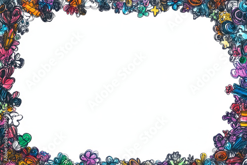 Colorful decorative frame border design.
