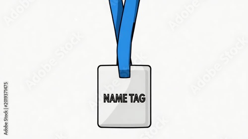 Animated Badge for Identification to Represent Name and Profession