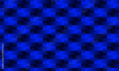 Abstract Blue Gradient Weave Pattern with 3D Geometric Illusion